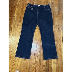 Lola Women’s Plus Size Jeans Denver DRB High Rise Straight Leg Size 40 Dark Wash